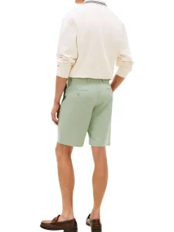 Short chino Denton en coton vert d'eau à coupe droite pourvu de multiples poches
