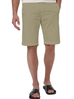 Short Chino en coton couleur sable avec poches à l'italienne à l'avant
