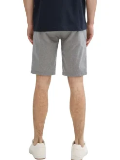Short Chino en coton gris à motif géométrique avec coupe slim fit et 4 poches