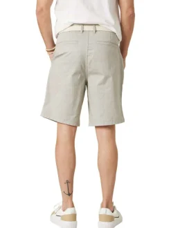 Short chino en coton kaki géométrique pourvu d'une coupe droite
