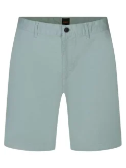 Short chino en coton turquoise uni doté d'une coupe slim et de multiples poches