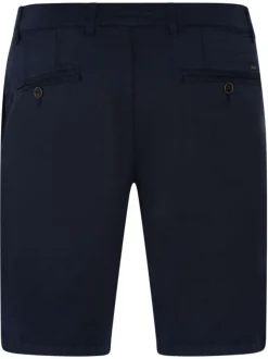 Short Chino marine en coton avec imprimé à petits points all over