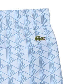 Short de bain bleu à coupe ajustée orné du logo de la marque