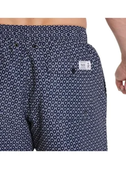 Short de bain bleu marine à taille intermédiaire avec cordon de serrage