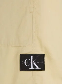 Short de jogging en coton et lin mélangé tilleul avec une coupe regular fit