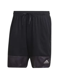 Short de jogging noir avec empiècements tie and dye violets aux extrémités des jambes