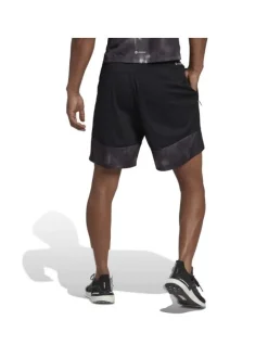 Short de jogging noir avec empiècements tie and dye violets aux extrémités des jambes