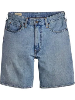 Short denim 468 en coton bleu stone uni avec une coupe loose