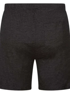 Short de Pyjama homme noir uni avec un cordon à nouer à la taille