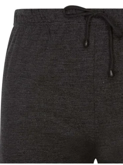 Short de Pyjama homme noir uni avec un cordon à nouer à la taille