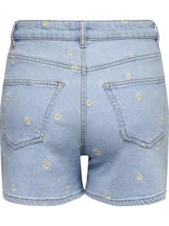 Short en coton stone uni pourvu d'une coupe droite et de multiples poches