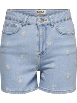 Short en coton stone uni pourvu d'une coupe droite et de multiples poches