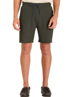 Short jogging kaki uni coupe droite et une taille élastiquée