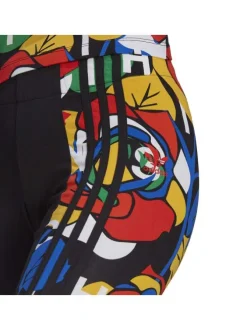 Short Jogging noir en coton fantaisie avec une coupe près du corps style cycliste