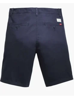 Short marine pour homme en coton coupe regular uni