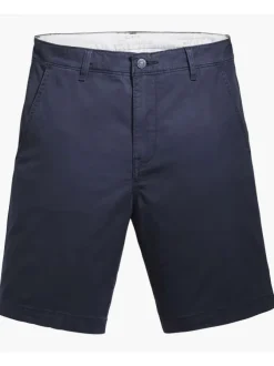 Short marine pour homme en coton coupe regular uni