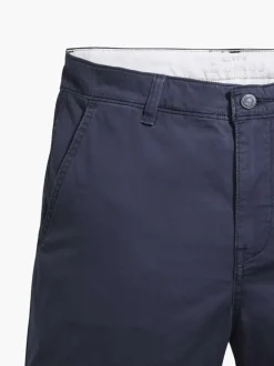 Short marine pour homme en coton coupe regular uni