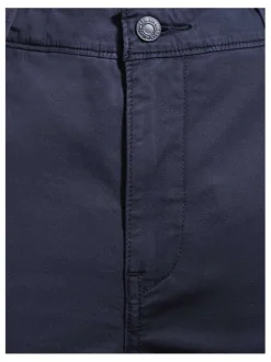 Short marine pour homme en coton coupe regular uni