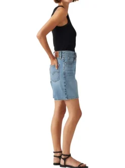 Short 5 poches 94 baggy en coton stone uni avec une coupe droite