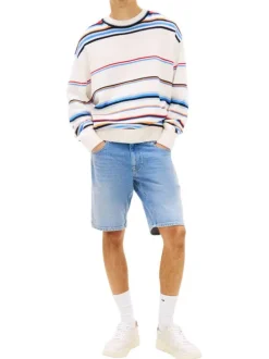 Short 5 Poches en coton mélangé stone uni avec un zip et un bouton