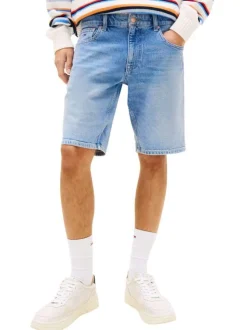 Short 5 Poches en coton mélangé stone uni avec un zip et un bouton