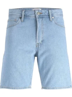 Short 5 poches en coton stone avec une coupe longue et des surpiqûres sable