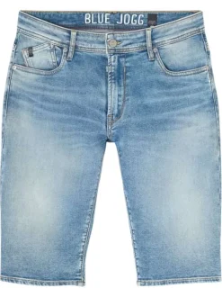 Short 5 poches en coton stone uni à coupe droite avec un patch d'authenticité