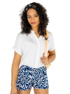 Short 5 poches femme bleu