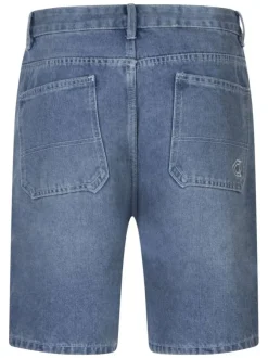 Short 5 poches stone uni avec une coupe droite et des passants