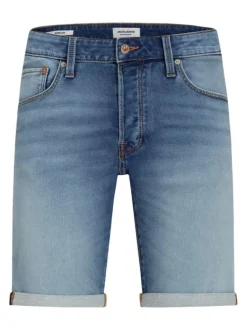 Short 5 Poches stone uni avec une coupe droite et un patch d'authenticité