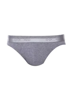 Slip Classic gris chiné avec logo effet métallisé autour de la taille