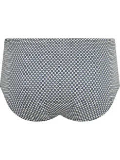 Slip en coton bleu marine imprimé all-over petits motifs à ceinture élastiquée