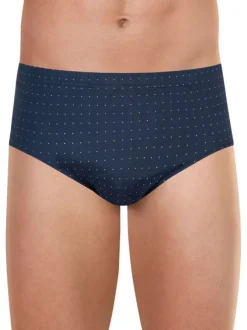 Slip en coton marine avec un imprimé à pois et une coupe fermée