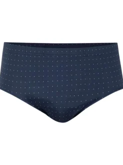 Slip en coton marine avec un imprimé à pois et une coupe fermée