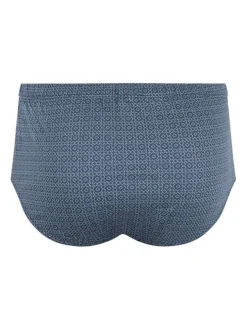 Slip en coton marine imprimé avec une coupe fermée et une taille élastiquée