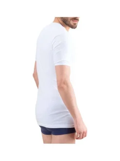 Slip marine en pur coton premium avec taille haute élastiquée et coupe ouverte