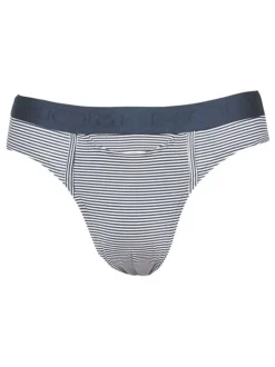 Slip Simon marine rayé avec ceinture élastiquée