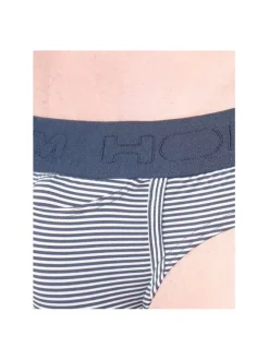 Slip Simon marine rayé avec ceinture élastiquée