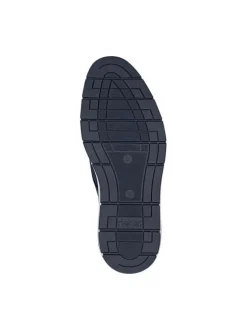 Sneakers bleu marine à talon plat avec une fermeture slip-on bicolore