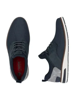 Sneakers bleu marine à talon plat avec une fermeture slip-on bicolore