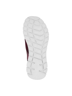 Sneakers bordeaux à talon plat avec une languette d'aisance à l'arrière