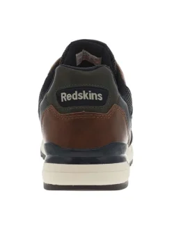 Sneakers brandy à talon plat et à lacets plats bicolores et patch rond
