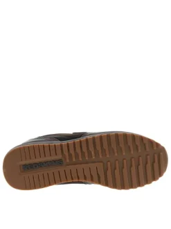 Sneakers brunes à talon plat avec des lacets avec patch côté externe