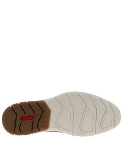 Sneakers en cuir noisette à talon plat avec des lacets et un zip latéral