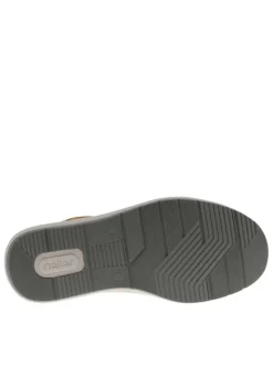 Sneakers jaune à talon plat avec des lacets et un zip latéral