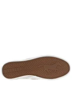 Sneakers kakis en maille à semelle plate blanche et à fermeture slip-on