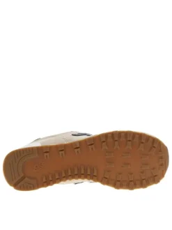 Sneakers multisport beige à talon plat et à lacets plats ton sur ton