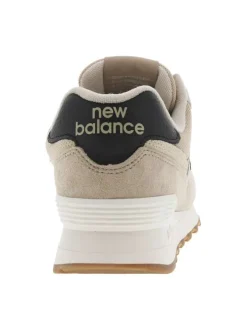 Sneakers multisport beige à talon plat et à lacets plats ton sur ton