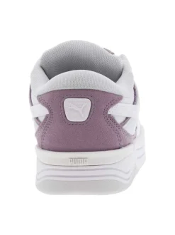 Sneakers multisport blanches et violettes à talon plat et à lacets