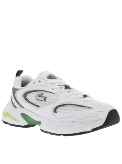 Sneakers multisport blanches à semelle multicolore plates et à lacets